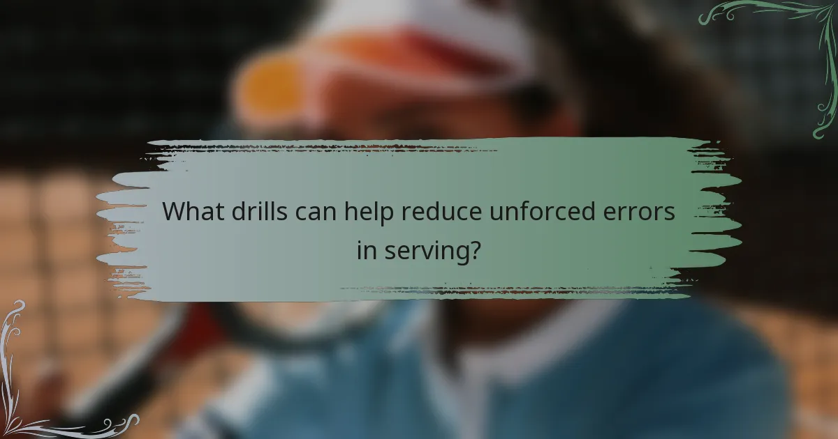 What drills can help reduce unforced errors in serving?